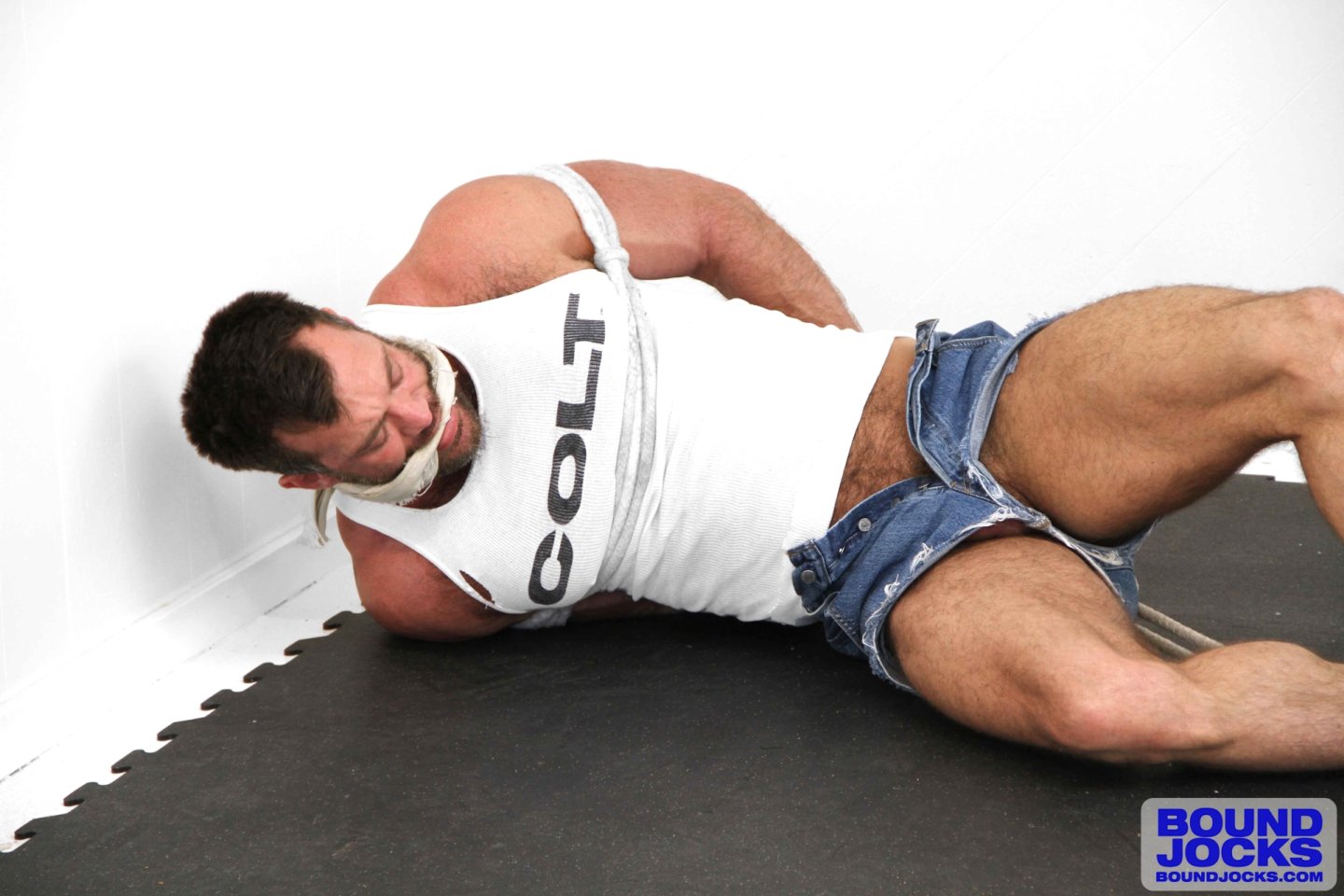 jocks Aaron cage bound