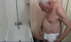 Shower And a Jerk Off For Grandpa