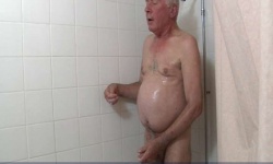 Shower And a Jerk Off For Grandpa