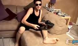 Barefoot Boy Rad On The Couch