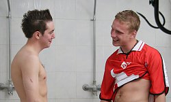 Soccer Fuckers Take a Cum Shower