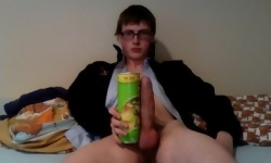 Cute Nerd With Big Cock