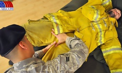Firefighter Landon's First Gay Blowjob