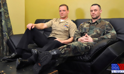 Navy Corpsman Logan Drills Sergeant Miles