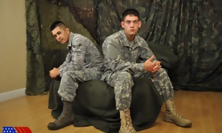 Specialist Ben Drills Airman First Class Paolo
