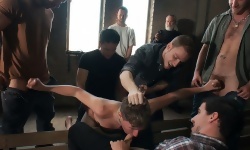 Dakota Wolfe gets hazed and gang fucked CMNM style