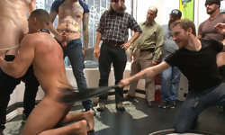 Muscled Whore Fucked In Public