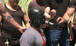 Muscled Whore Fucked In Public