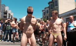 Naked, Tied up, Zippered, Humiliated in Public