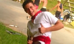 Boys Peeing Outside