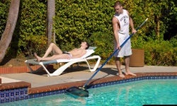 The Pool Boy Cleans Alex's Cock
