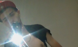 Skinny Boy Milks His Fat Prick