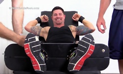 Tattooed Jock Clint Tickled