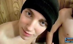 Cuffed And Cock Slapped