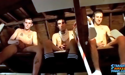 Six Guy Group Jack Off!