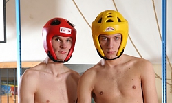 Kickboxing Blokes Getting Boned